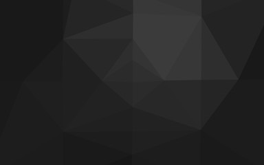 Dark Silver, Gray vector triangle mosaic texture. Colorful abstract illustration with gradient. Textured pattern for background.