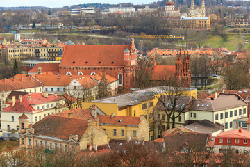 Naklejka na ściany i meble City view in Vilnius, Lithuania