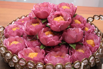 Wedding Setup. Sweet table with decoration 