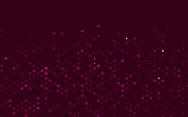 Light Pink vector texture with beautiful stars. Blurred decorative design in simple style with stars. Smart design for your business advert.