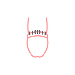 circumcision line icon, vector illustration