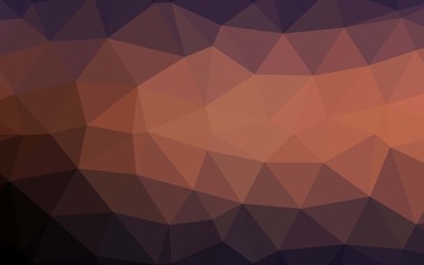 Dark Pink, Yellow vector abstract mosaic backdrop. A vague abstract illustration with gradient. Triangular pattern for your business design.