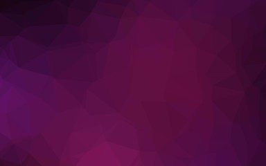 Dark Pink vector polygon abstract layout. Shining illustration, which consist of triangles. Completely new design for your business.