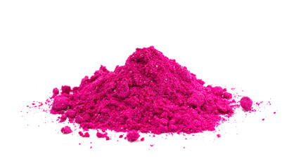 Pink Dragonfruit Powder Isolated on a White Background