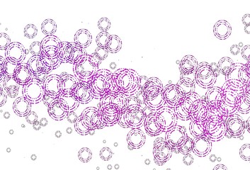 Light Purple vector pattern with spheres.