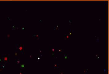 Light Multicolor, Rainbow vector texture in poly style with circles, cubes.