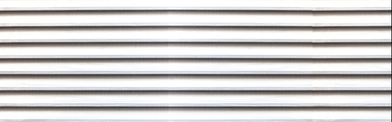 Panorama of White wood louvers pattern and background seamless
