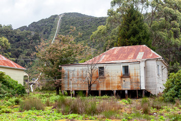 Fototapeta na wymiar Remains of Lake Margaret Village Tasmania