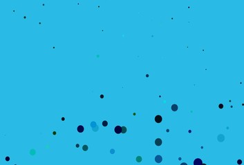 Light Blue, Green vector pattern with spheres.