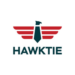 Hawk Tie Office Wing Modern Logo Design Business Company Icon Vector