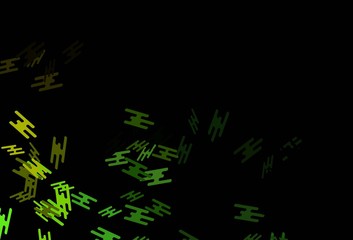 Dark Green, Yellow vector texture with colorful lines.
