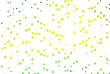 Light Green, Yellow vector layout with elements of cards.