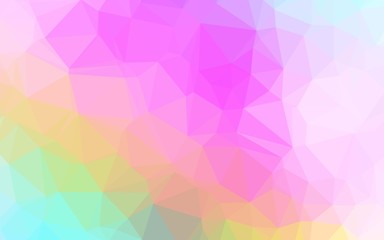 Light Multicolor, Rainbow vector abstract polygonal layout. Colorful illustration in abstract style with gradient. Completely new template for your business design.