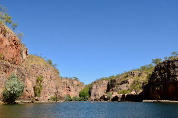 Fototapeta na wymiar A view of a section of The Katherine Gorge in the Northern Territory of Australia