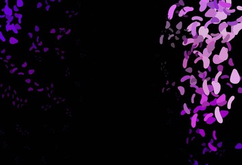 Fototapeta na wymiar Dark Purple vector pattern with chaotic shapes.