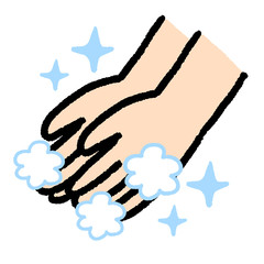 手洗い　除菌　キレイ　泡　手