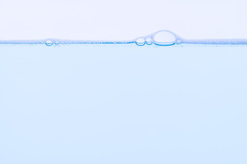 Light blue bubbles and water White background