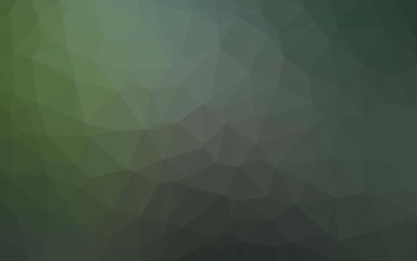 Obraz premium Dark Green vector shining triangular pattern. A completely new color illustration in a vague style. Completely new template for your business design.