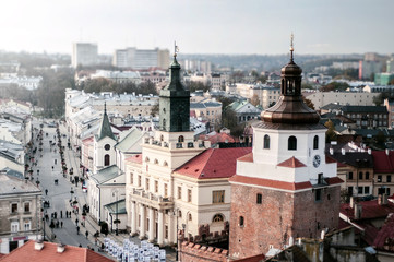 Lublin / widok z wieży Trynitarskiej / Polska - obrazy, fototapety, plakaty