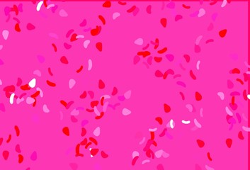 Light Purple, Pink vector pattern with chaotic shapes.