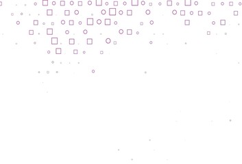 Light Purple vector background with circles, rectangles.