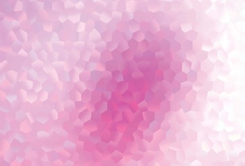 Light Pink vector pattern with colorful hexagons.