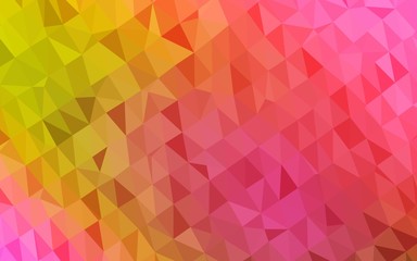 Light Red, Yellow vector blurry triangle template. Geometric illustration in Origami style with gradient. The best triangular design for your business.
