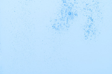 Light blue bubbles and water White background