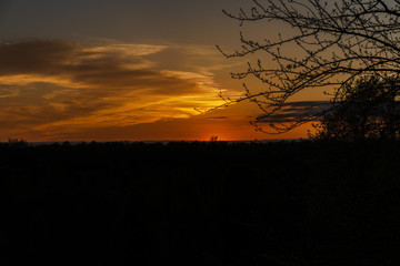 sunset in the mountains