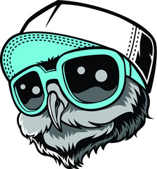 cartoon, illustration, owl, cute, animal, bird, cat, funny, isolated, happy, 3d, character, art, glasses, monster, halloween, comic, drawing, fun, vector, face, white, icon, dog