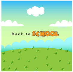 kids game background like cartoon background blue sky with trees in kids environment for kids game,