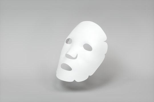 White mask, skin care concept, 3d rendering