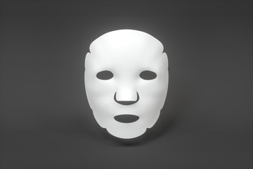 White mask, skin care concept, 3d rendering
