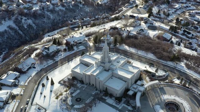 High Angle of LDS Mormon Bountiful Temple