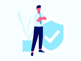 business man with graph