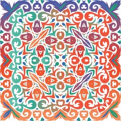 Naklejka premium Antique talavera tiles patchwork.