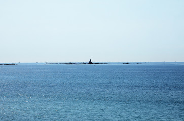 湘南の海と烏帽子岩