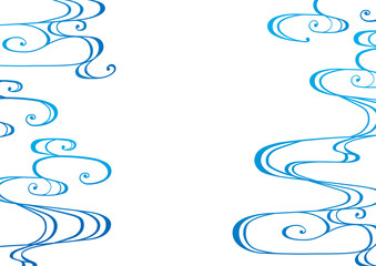 夏の和柄フレーム02水紋