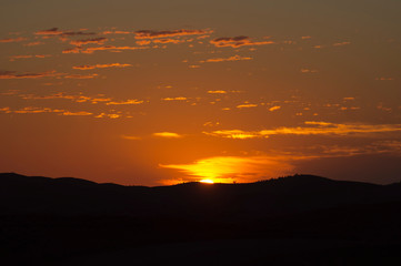 Sunset at Stokes Hill Lookout, Flinders' Ranges, SA, Australia