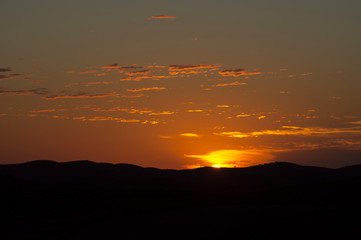 Sunset at Stokes Hill Lookout, Flinders' Ranges, South Australia, Australia