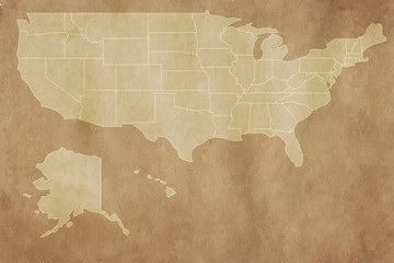 USA map. Vector illustration.