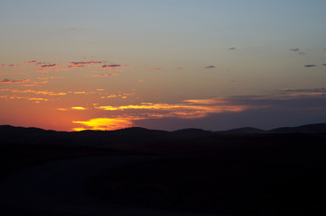 Sunset at Stokes Hill Lookout, Flinders' Ranges, SA, Australia