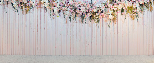 flower background, backdrop wedding decoration, rose pattern, colorful background, bunch of flower
