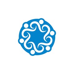 the character of community,network and social people logo