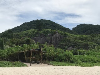 Paysage des Seychelles. Oc&eacute;an Indien. 