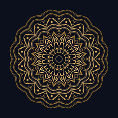 Golden colorful luxury arabic ramadan pattern mandala background design