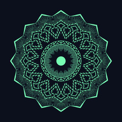 Colorful luxury arabic ramadan ethnic mandala pattern background design