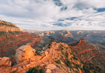 Fototapeta na wymiar Grand Canyon hiking trail in Arizona