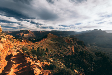 Grand Canyon hiking trail in Arizona