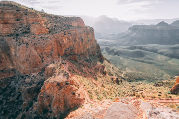 Grand Canyon hiking trail in Arizona